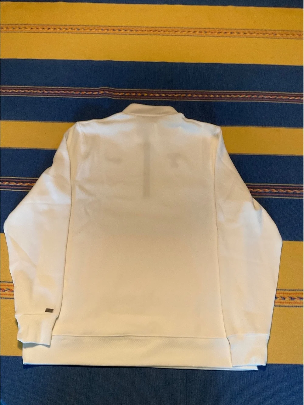 Nike Temple 1/4 Zip Long Sleeve White Lg.